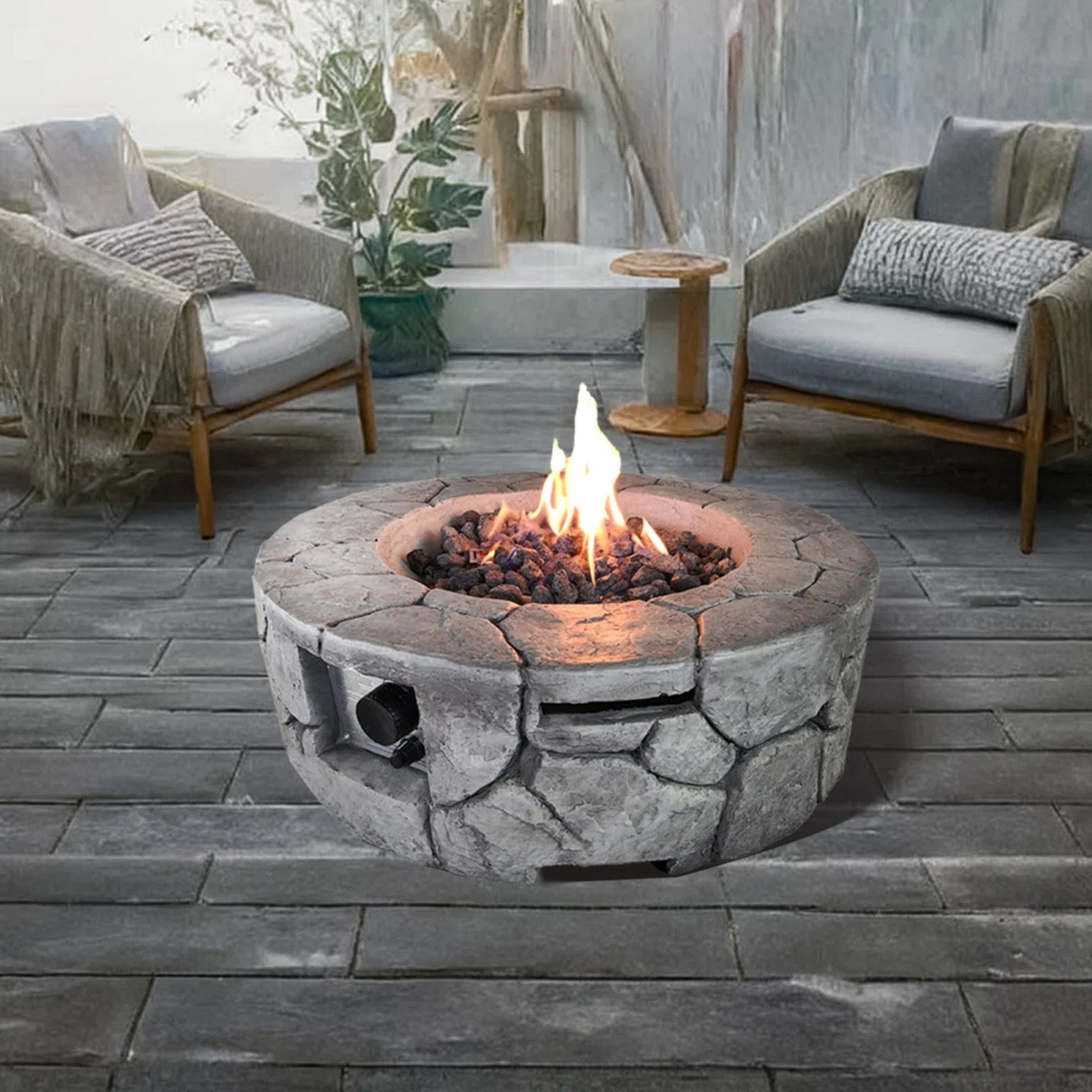 Reinforced - Outdoor Fire Pit Versatile Design LSI Patio Furniture