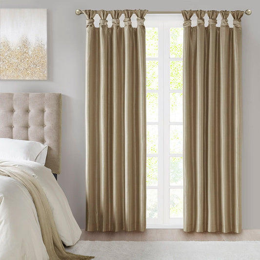 Emilia - Twist Tab Total Blackout Window Curtain - Bronze