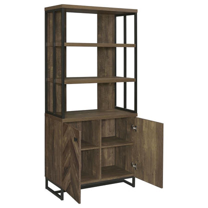 Millbrook - 2 Door Storage Bookshelf - Rustic Oak CoasterEveryday