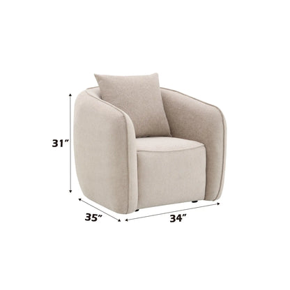 Keith - Chenille Chair With 1 Matching Color Toss Pillows Acme