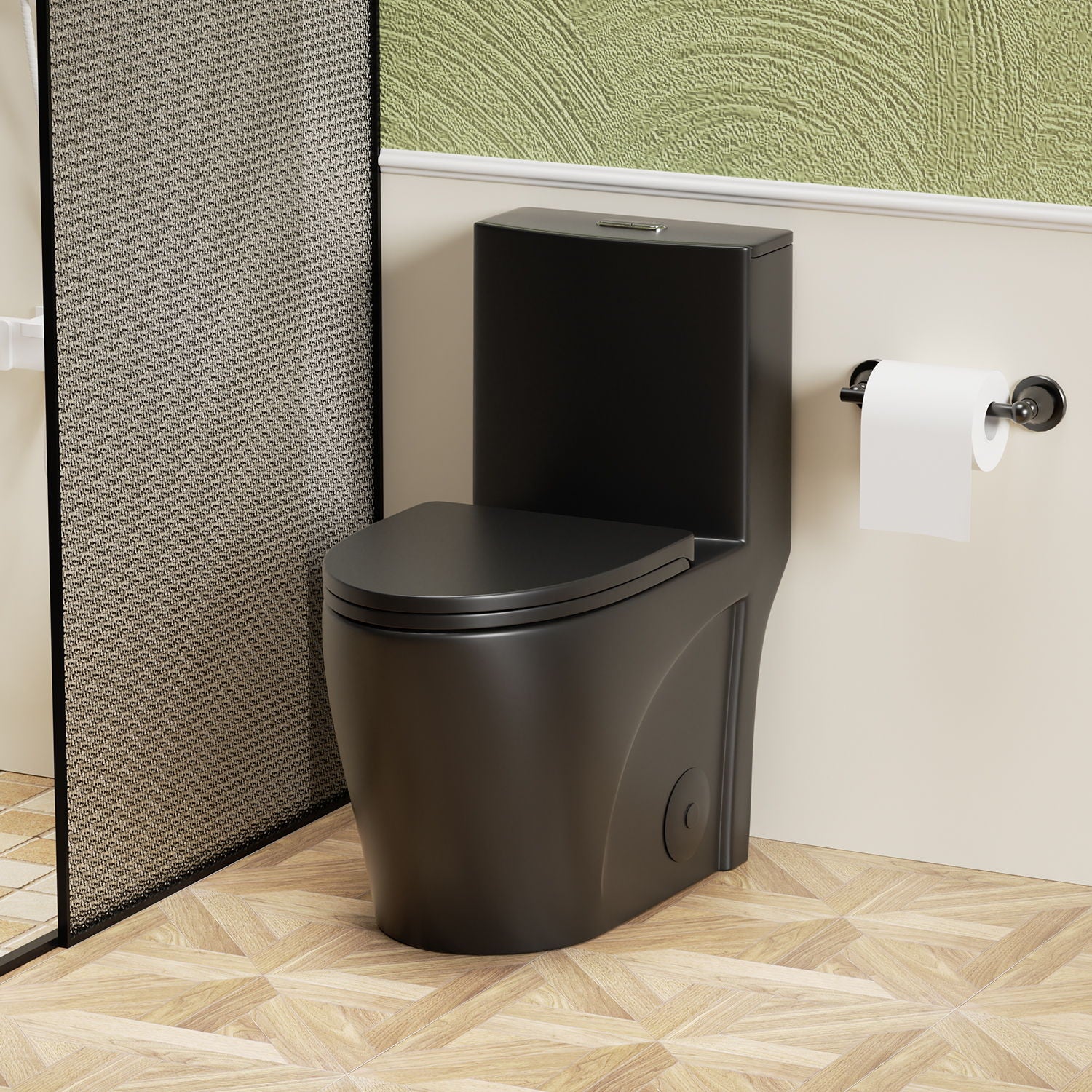 1 Piece Toilet With Tornado Flush, Dual Flush, And ADA Height Comfort Chair Daily Nest