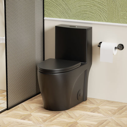 1 Piece Toilet With Tornado Flush, Dual Flush, And ADA Height Comfort Chair Daily Nest