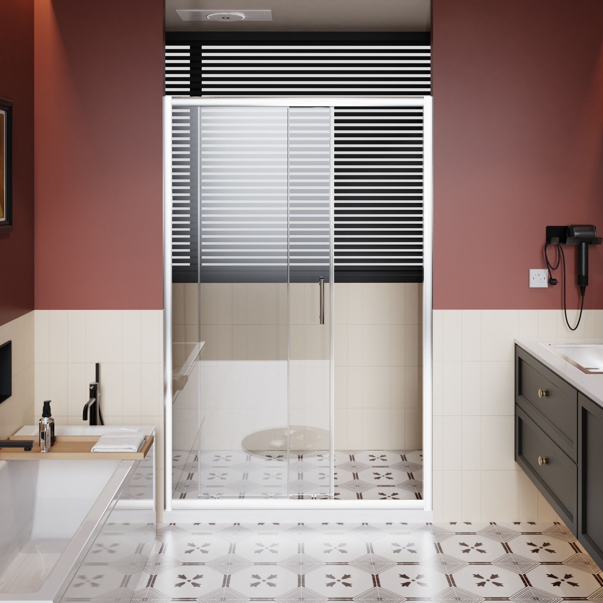 Single Sliding Shower Door With Handle - Chrome Daily Nest