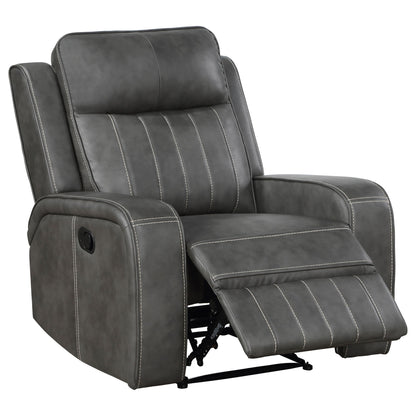 Forrest - Recliner Chair With Tufted Upholstery - Gray Furniture Max