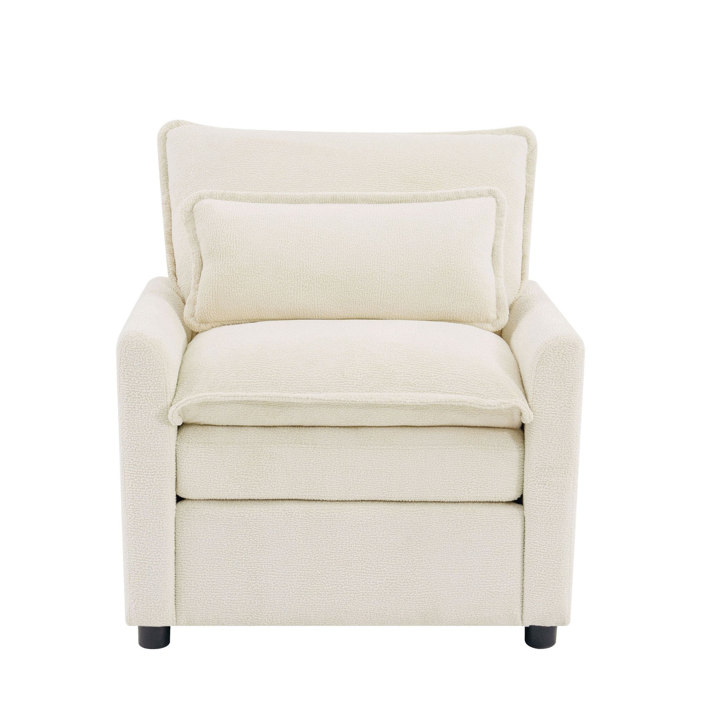 Modern Single Seat Accent Chair With Side Storage Pockets Hearth and Haven