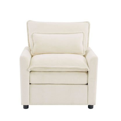 Modern Single Seat Accent Chair With Side Storage Pockets Hearth and Haven