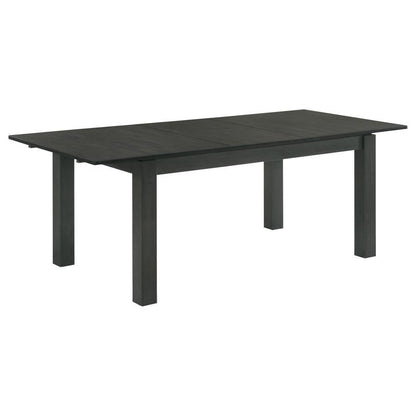 Jakob - Rectangular Extension Leaf Dining Table - Black