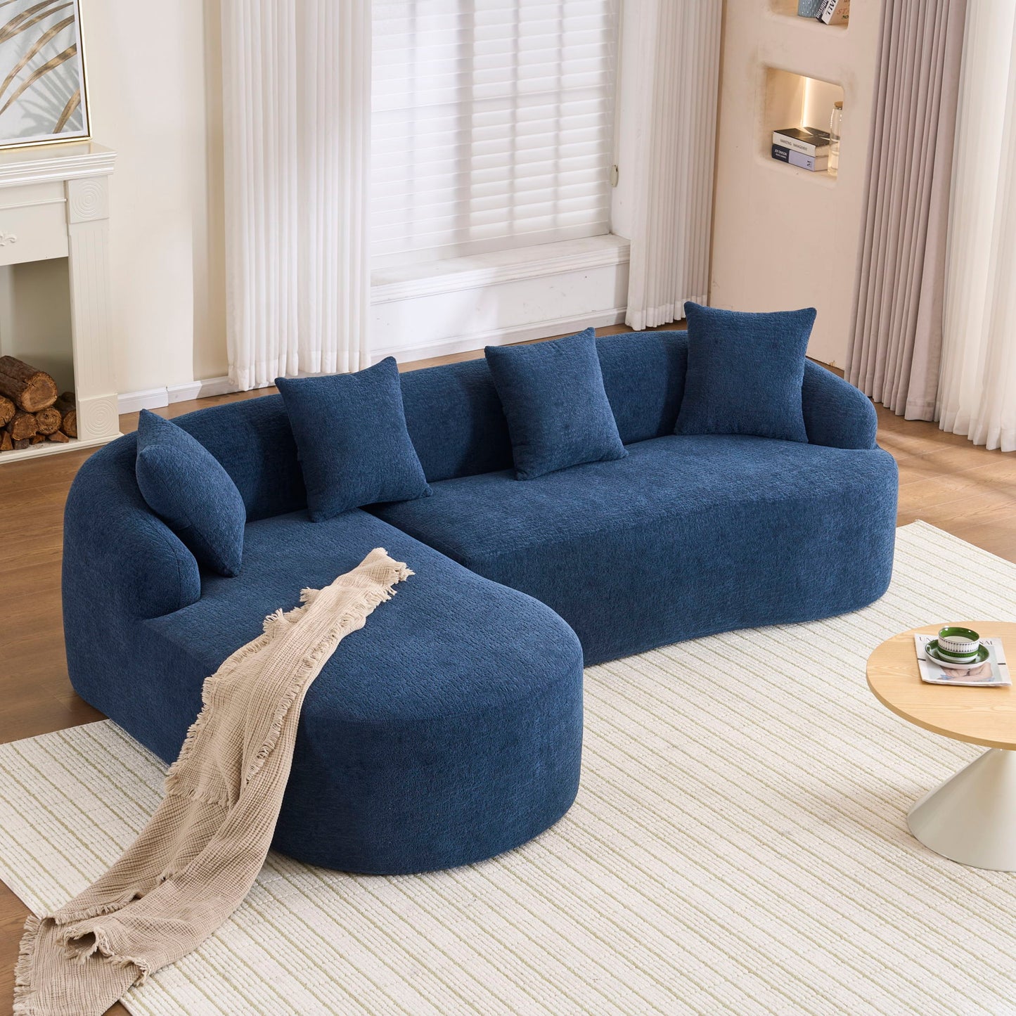 Combined Sofa With 4 Pillows Home Essentials