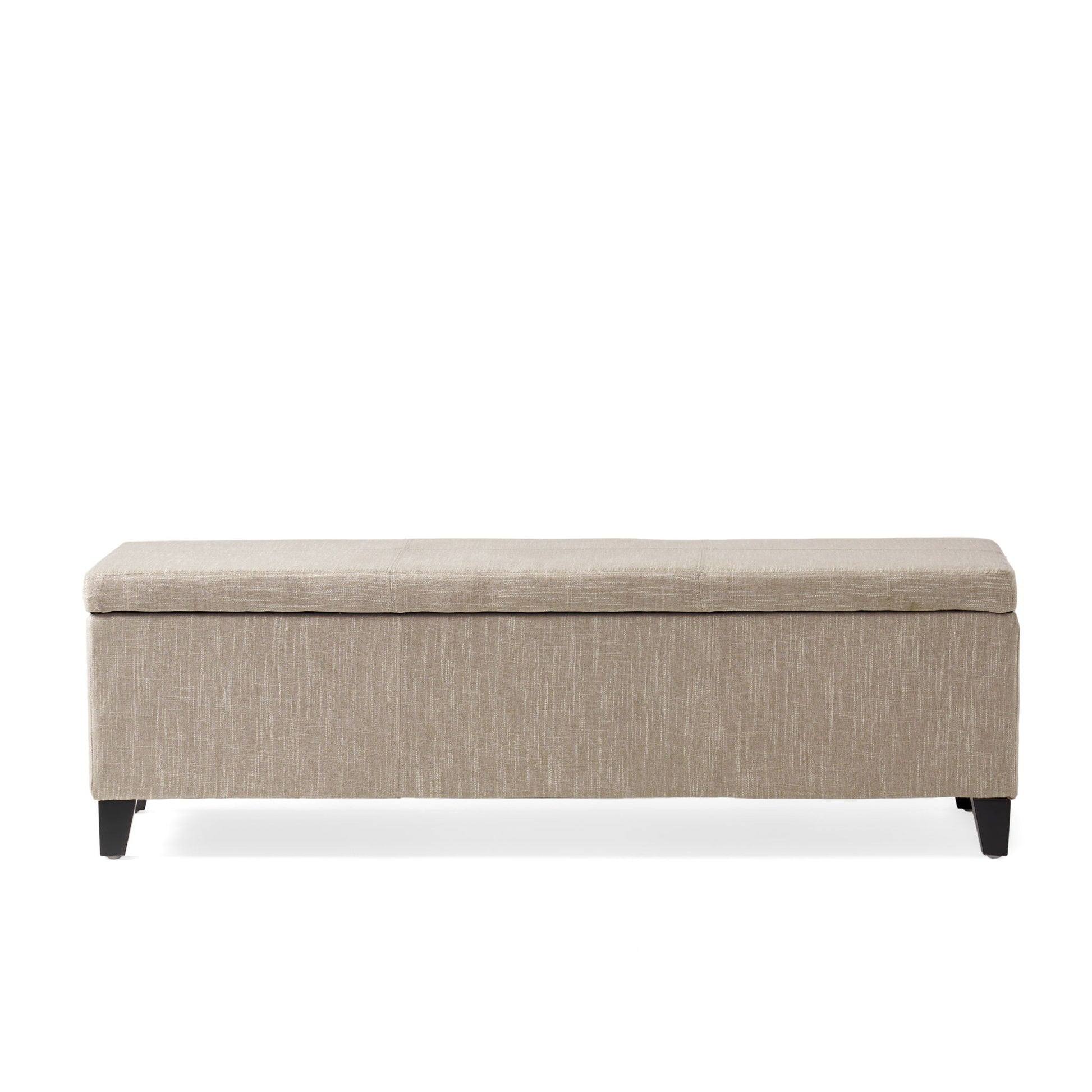Glouster - Contemporary Storage Ottoman V2 With Upholstered Fabric - Sand Noble House