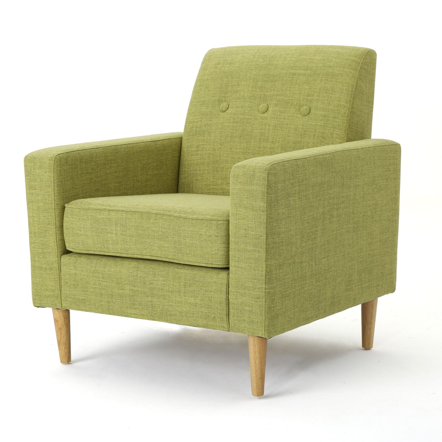 Nebulize - Upholstered Fabric Club Chair With Button Tufted And Square Off Arm And Back Noble House