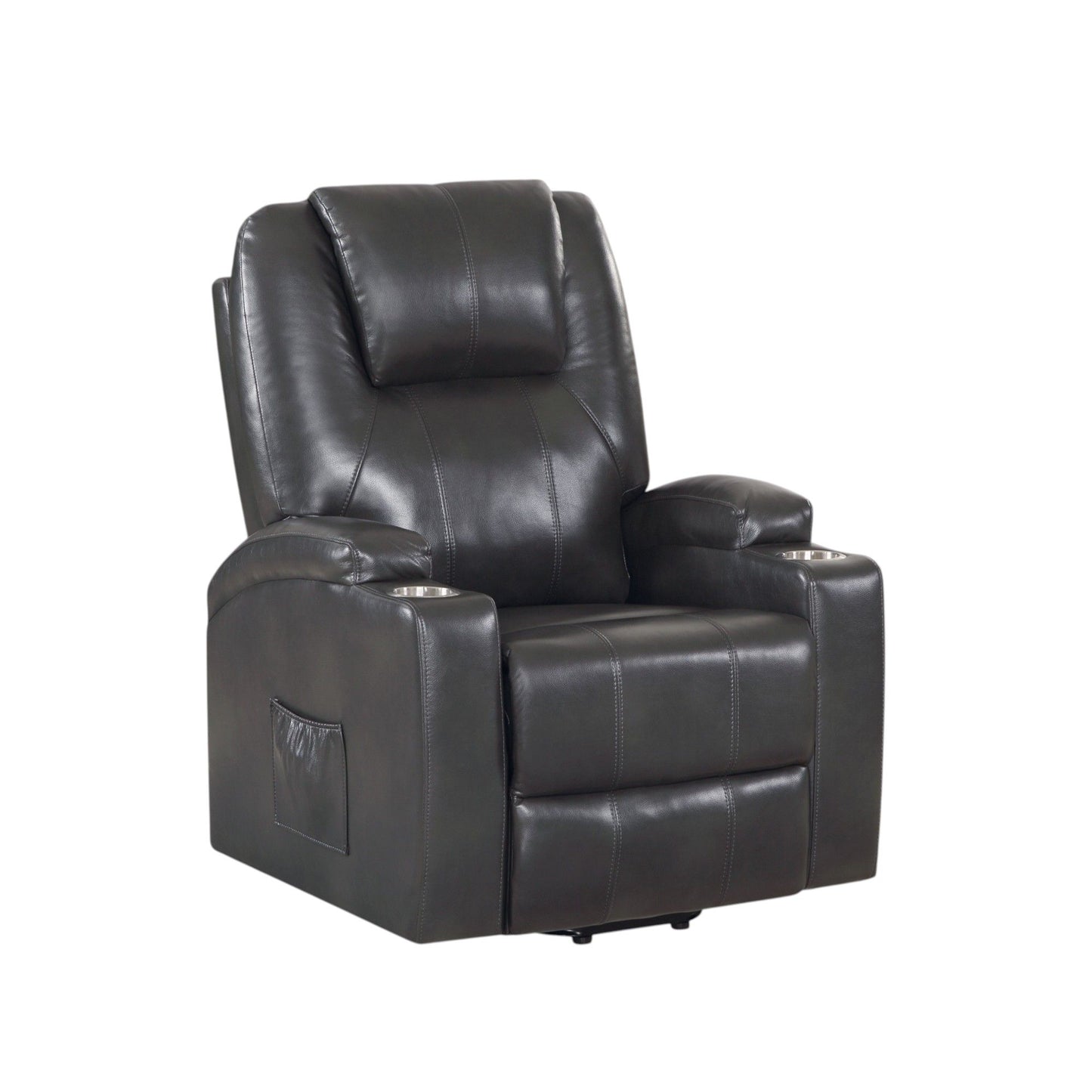 Recliner With Power Lift & Massage - Gunmetal Acme