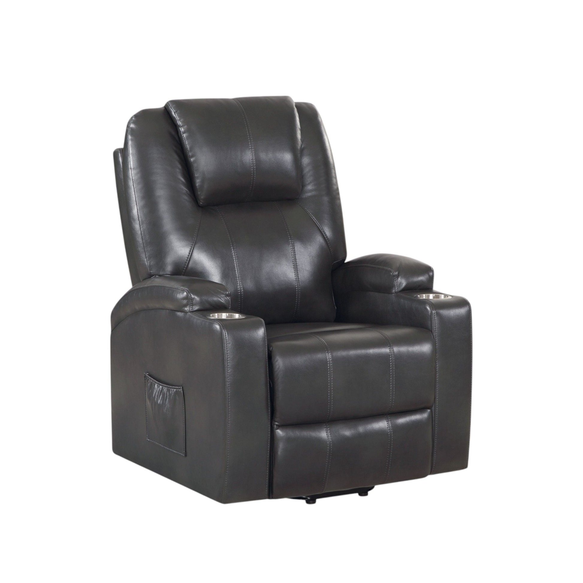 Recliner With Power Lift & Massage - Gunmetal Acme