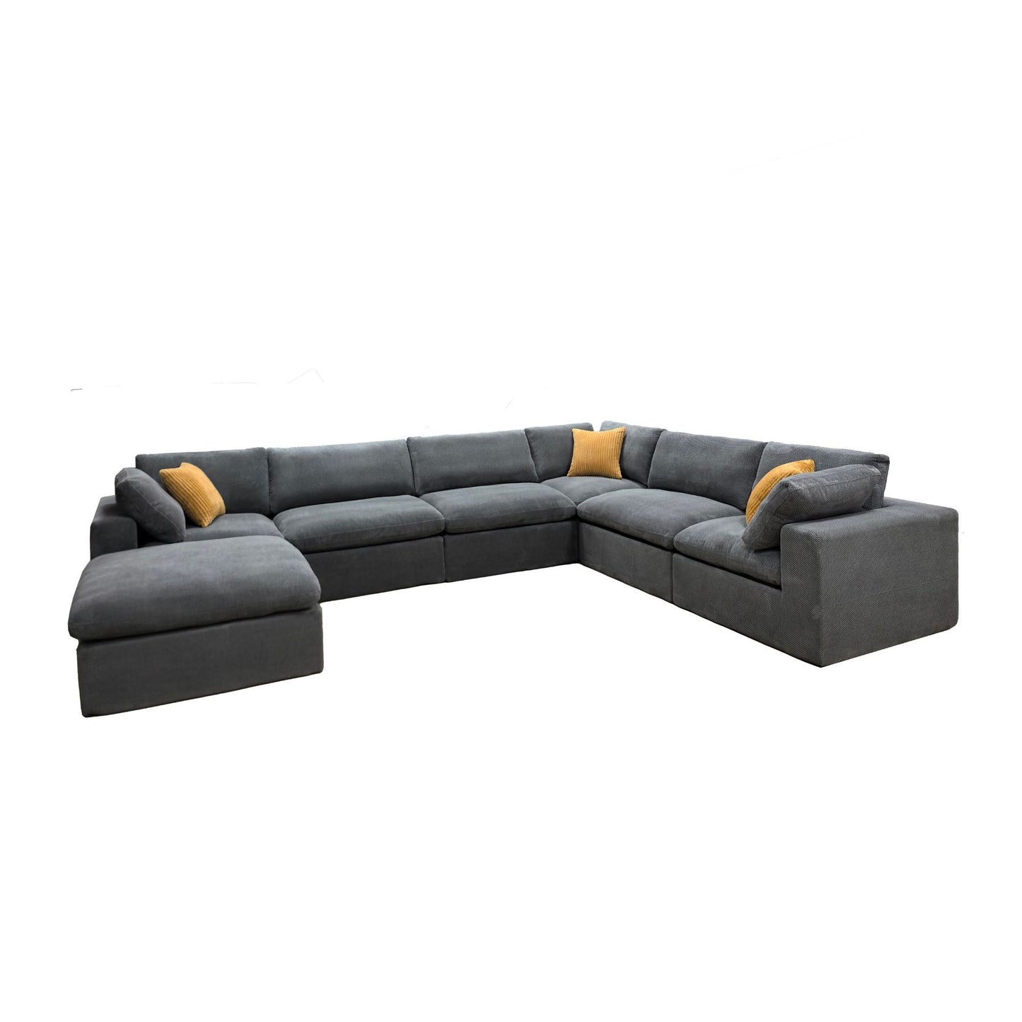 Custom Configuration Modular Sectional & Toss Pillows Home Essentials