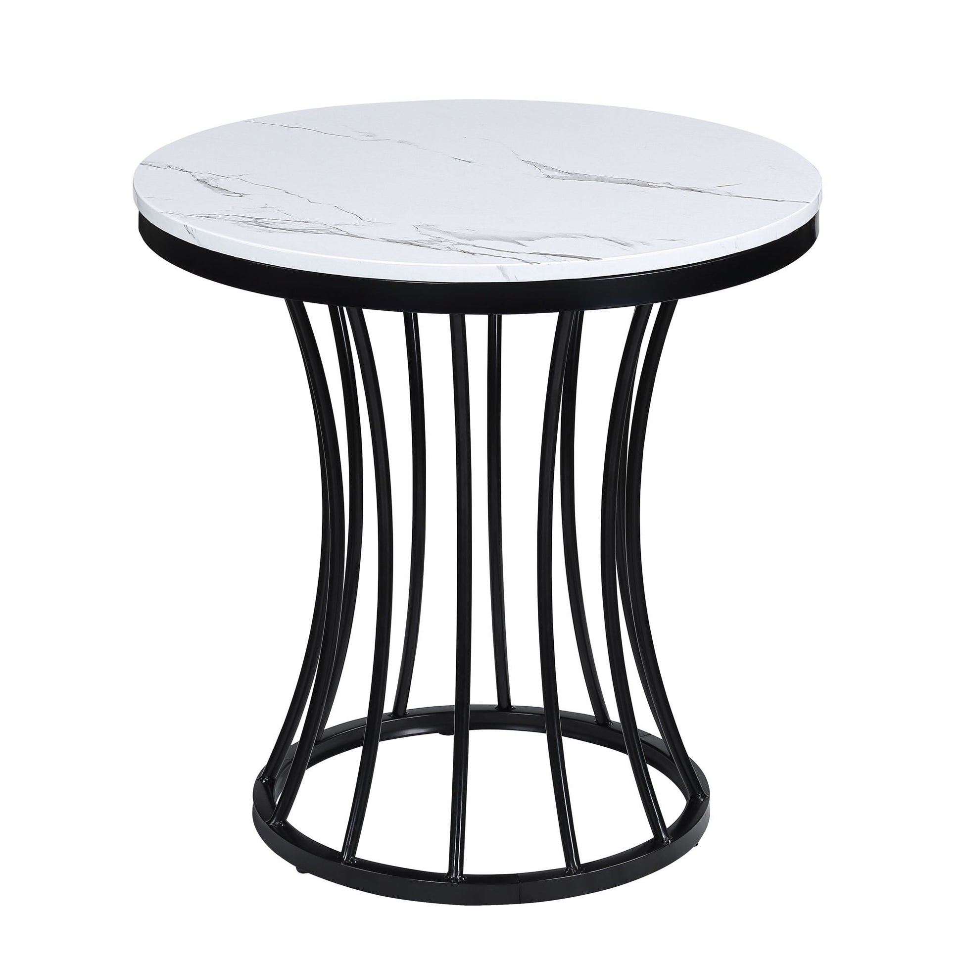 Hadley - 3-Piece Cocktail Table Set - White / Black Crown Mark