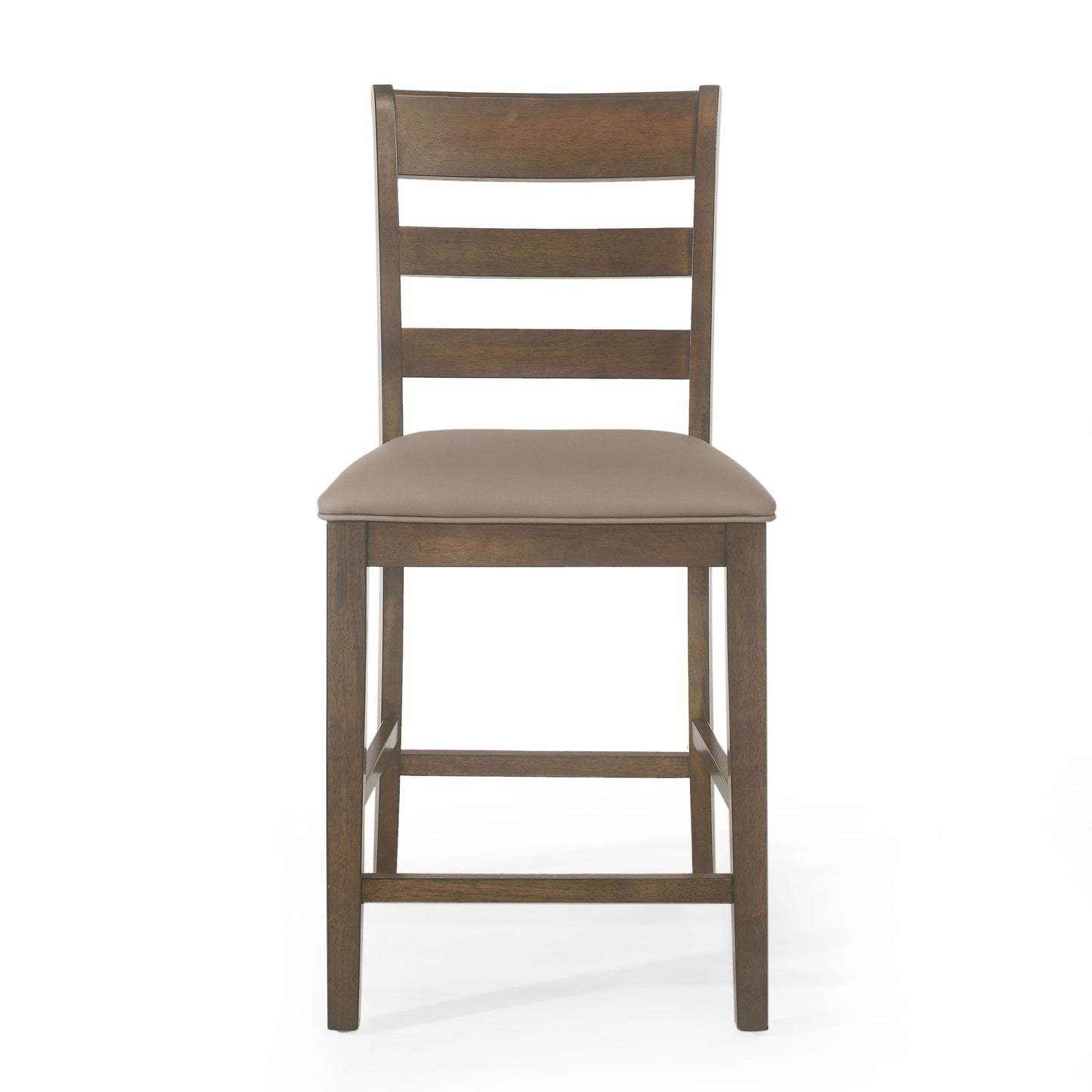 Farmhouse Upholstered Wood Counter Stools Noble House