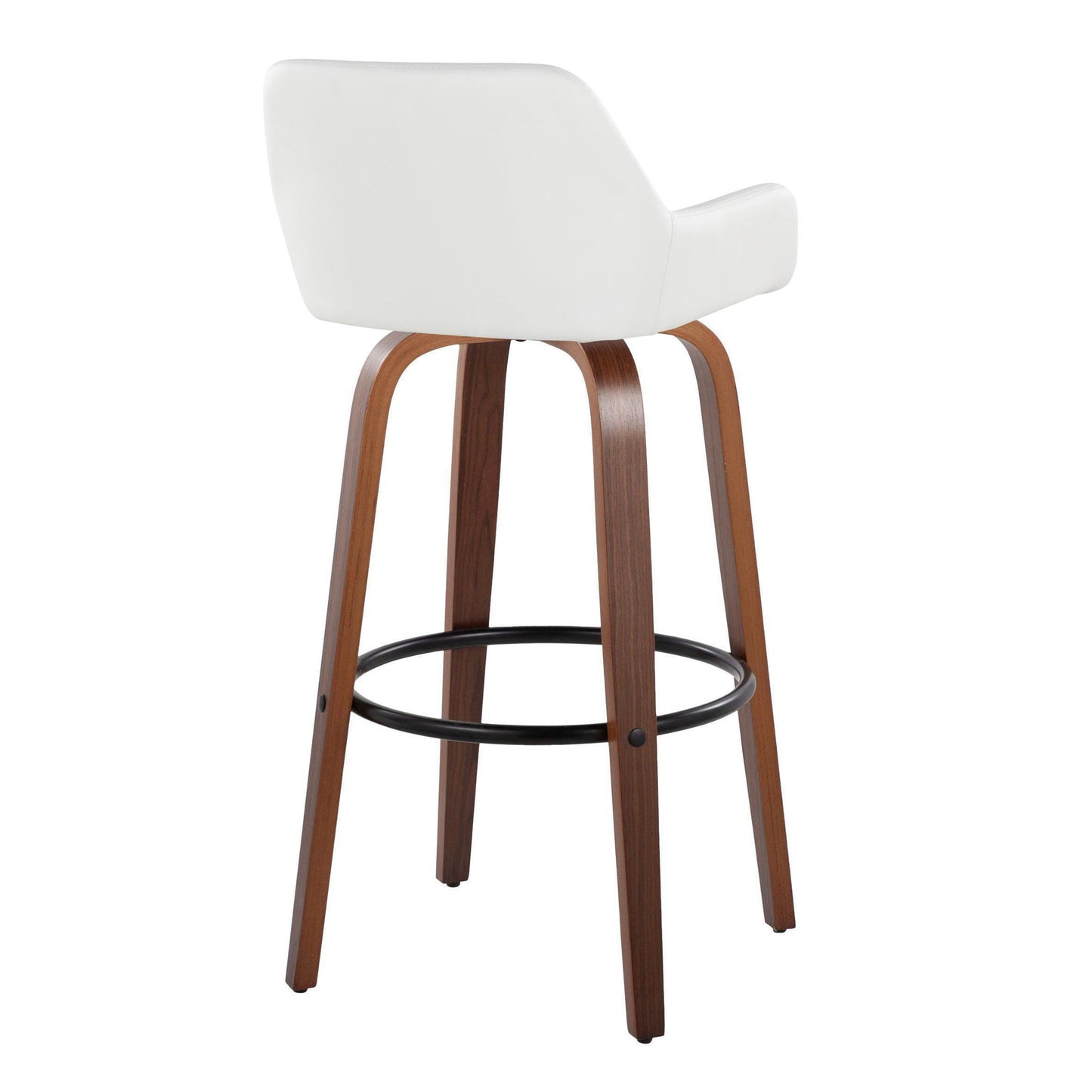 Daniella - Contemporary Fixed Height, Barstool & Swivel And Round Footrest (Set of 2) Lumi Source