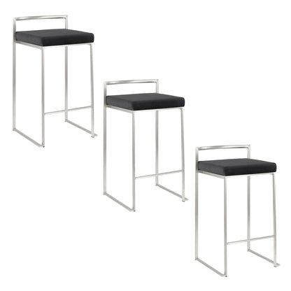 Fuji - Contemporary Elegant Stackable Counter Stool Set Lumi Source