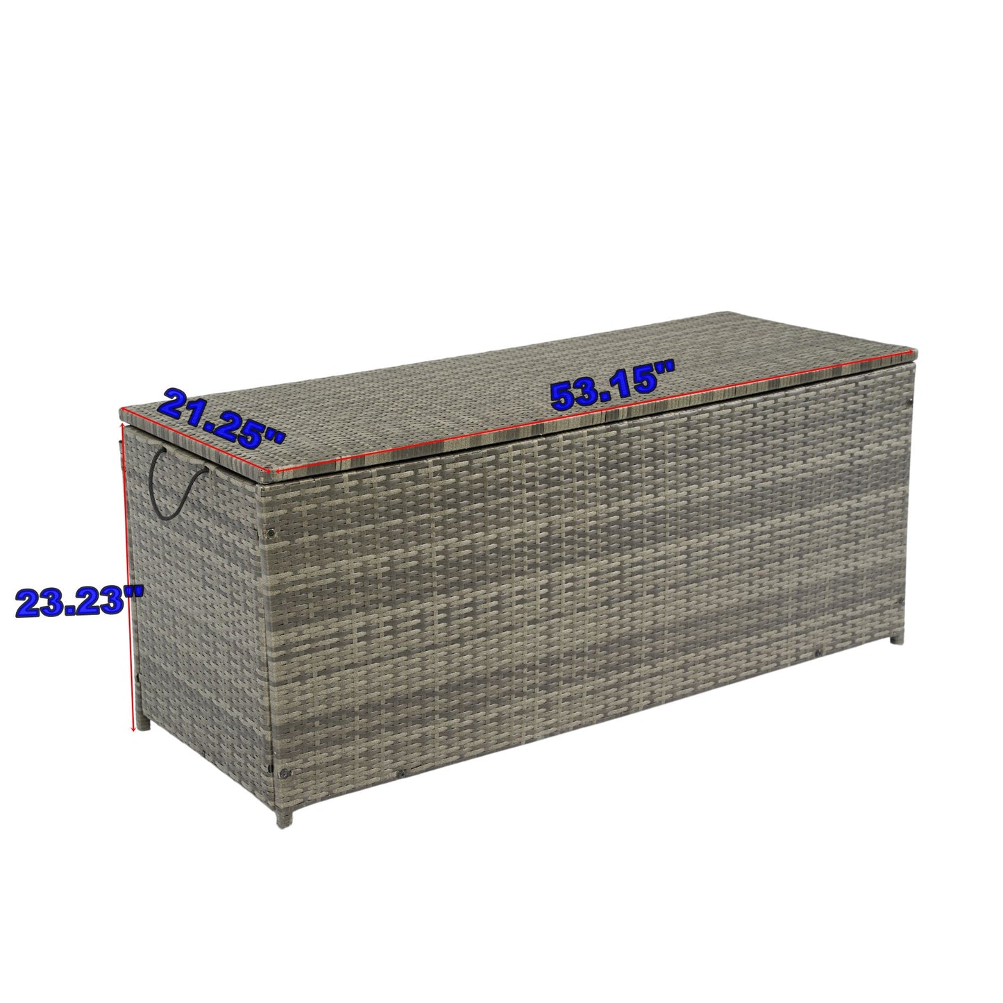 Outdoor Storage Box, Wicker Patio Deck Boxes With Lid, Outdoor Cushion Storage For Kids Toys, Pillows, Towel, Wicker Home Essentials