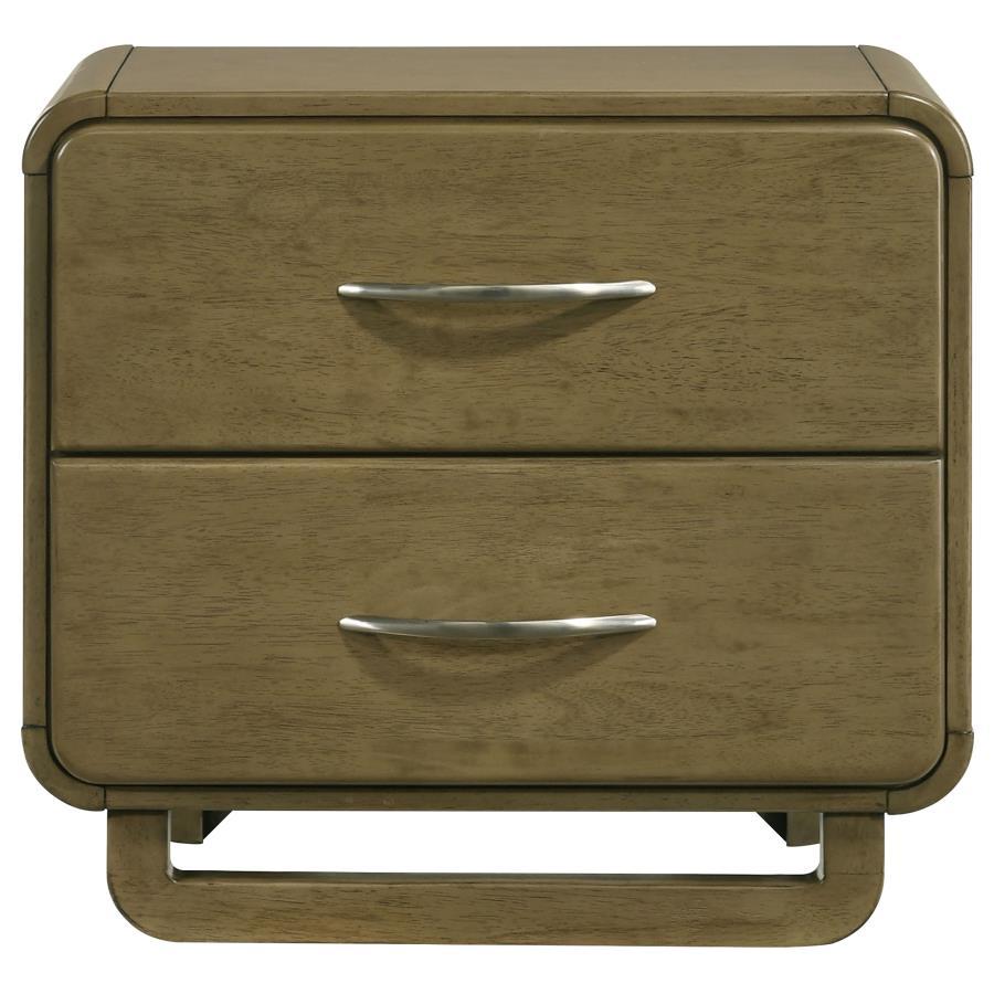 Amsbury - 2-Drawer Nightstand Bedside Table - Nutmeg Coaster Fine Furniture