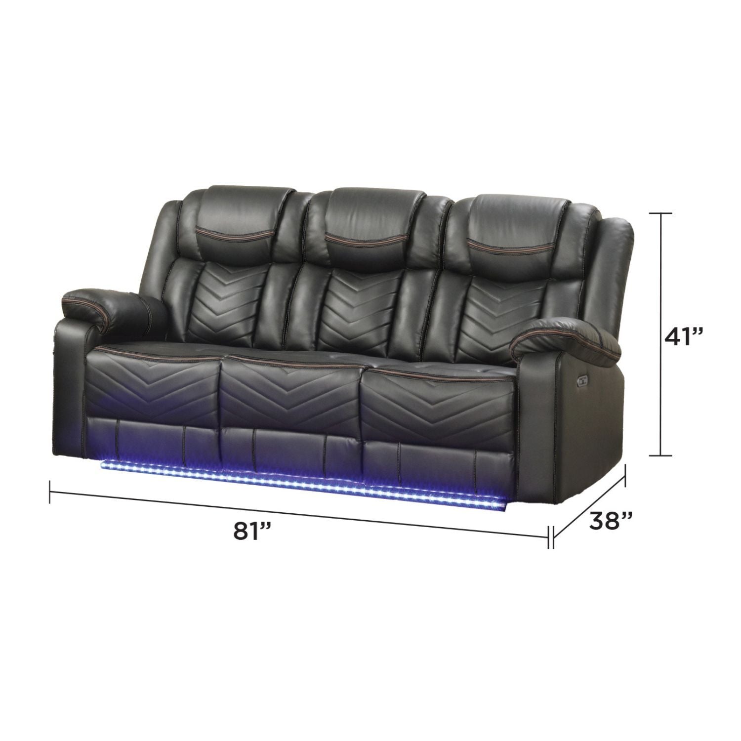 Challenger - LED Power Recliner Sofa Matrix Furniture Group