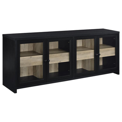 Denison - 3 Piece Entertainment Center 79" TV Stand - Black Coaster Fine Furniture