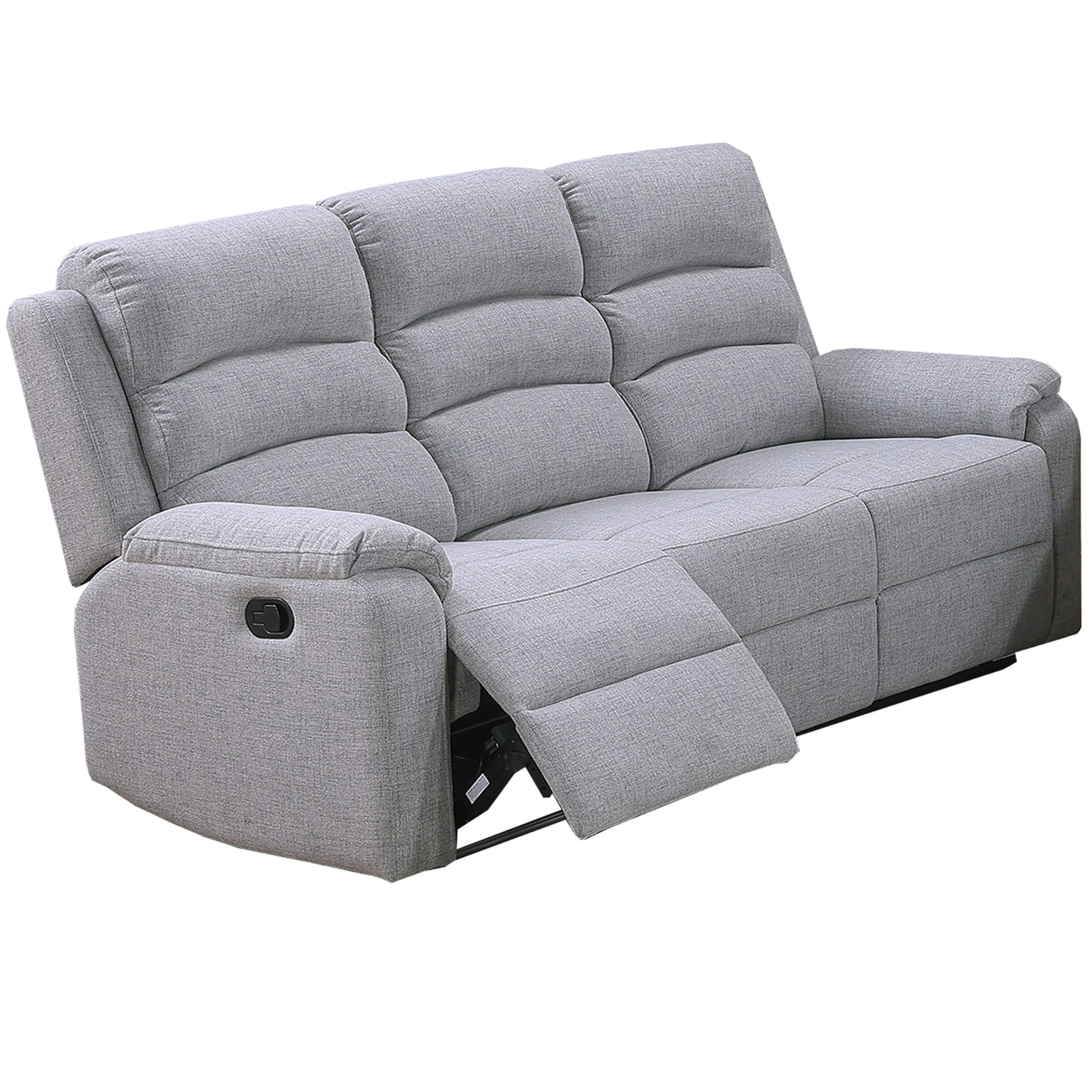 Motion Sofa 1 Piece Horizontal Tufting Cushion Backrest Upholstered Sofa - Beige Home Essentials