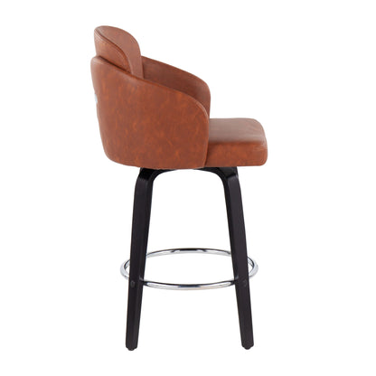 Dahlia - Contemporary Counter Stool Round Footrest (Set of 2) Lumi Source