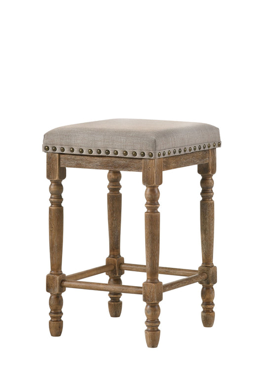 Farsiris - Weathered Counter Height Stool (Set 2) - Beige Acme