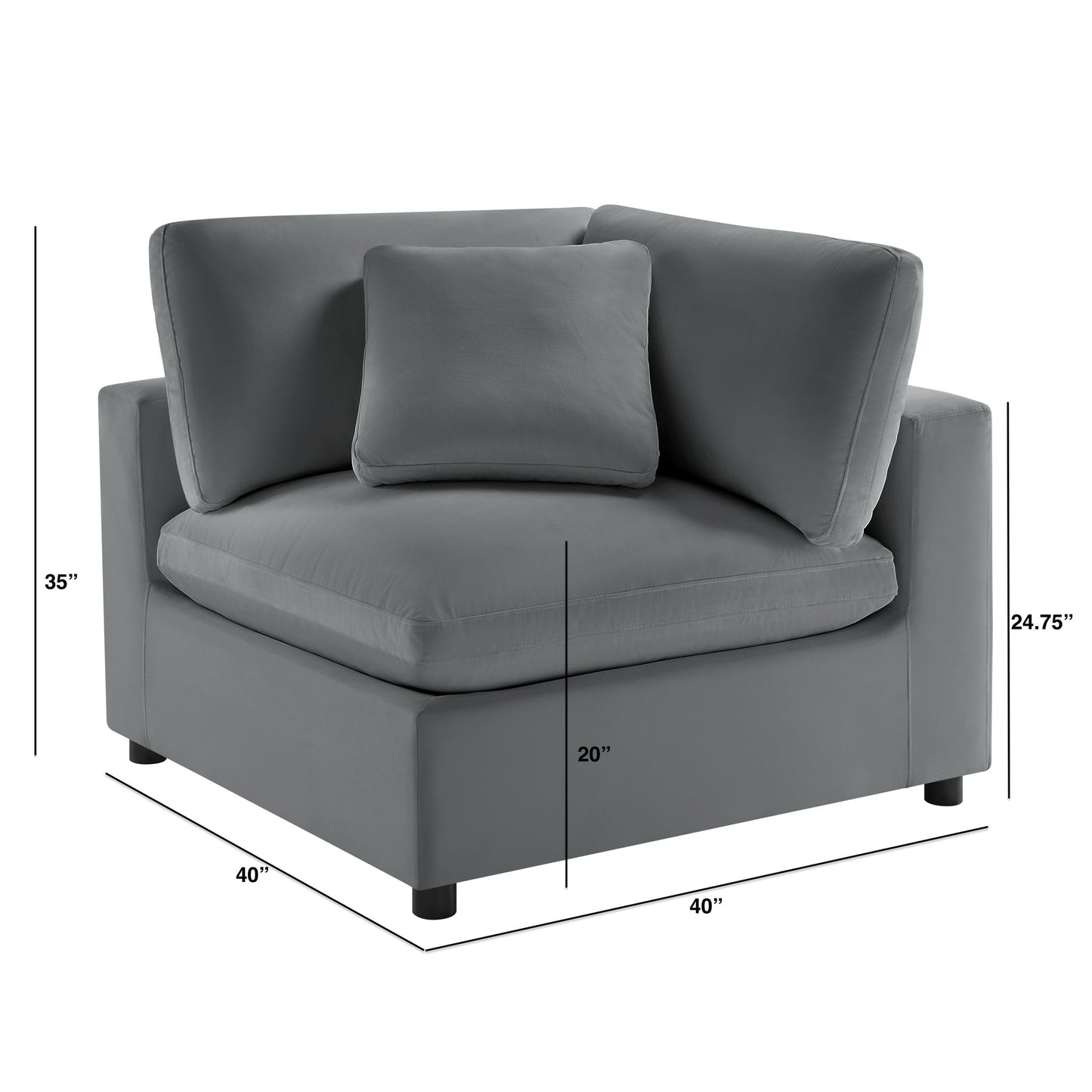 Caylie - Corner Wedge Chair Ridgecrest Home