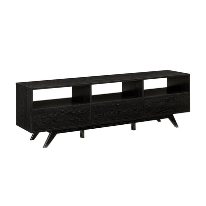 Modern Scandi 3 Door Low Profile TV Stand For TVs Up To 80" Walker Edison