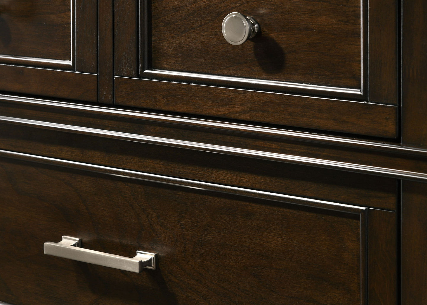 Merlot - 6 Drawer Dresser - Mahogany Bernards Furniture