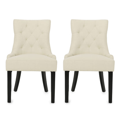 Cheney - Contemporary Dining Chair Tufted Upholstery (Set of 2) Noble House