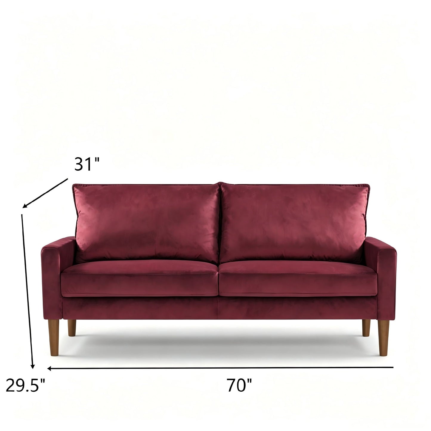 Upholstered Loveseat Sofa, 2 Seater Couch For Living Room Apartment US Pride