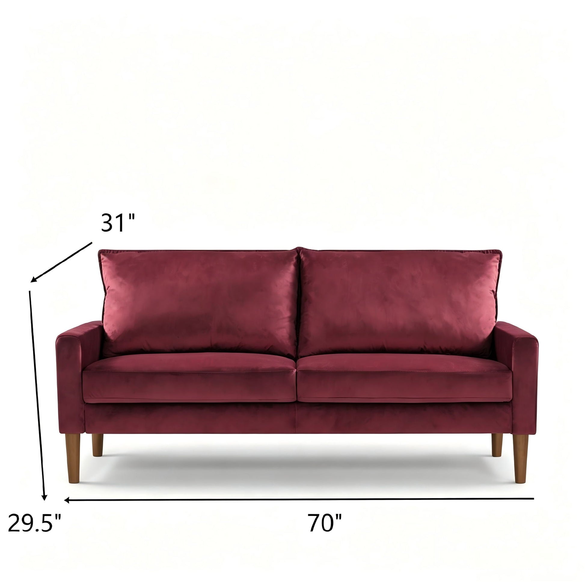 Upholstered Loveseat Sofa, 2 Seater Couch For Living Room Apartment US Pride
