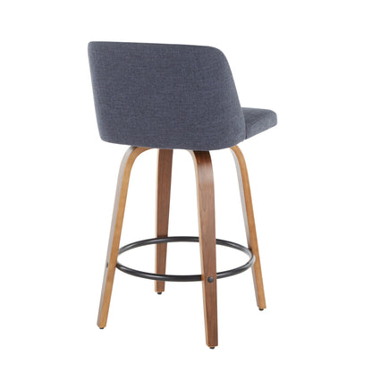 Toriano - Mid Century Modern, Counter Stool (Set of 2) Lumi Source