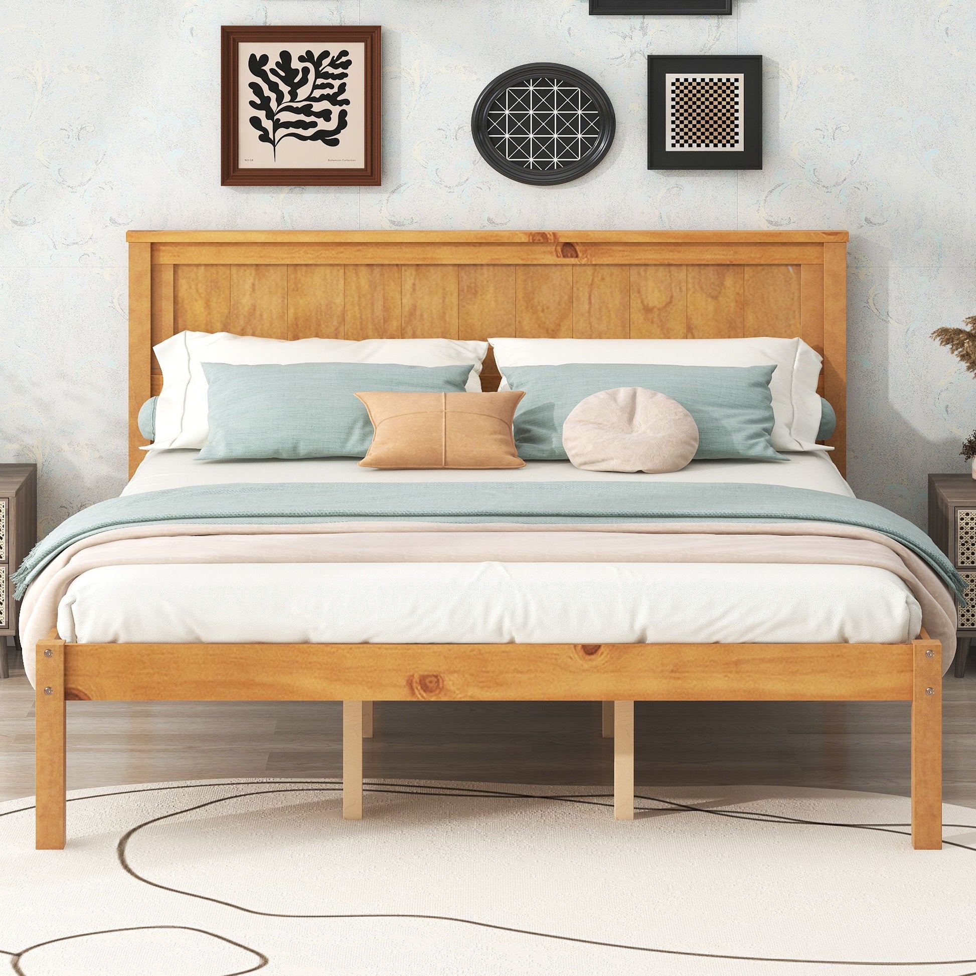 Platform Bed Frame With Headboard Hearth and Haven