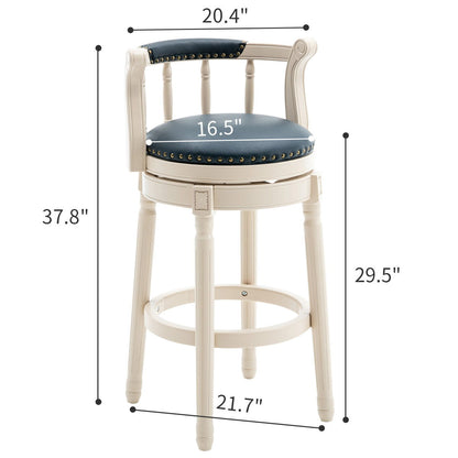 Leather Wooden Bar Stool Home Essentials