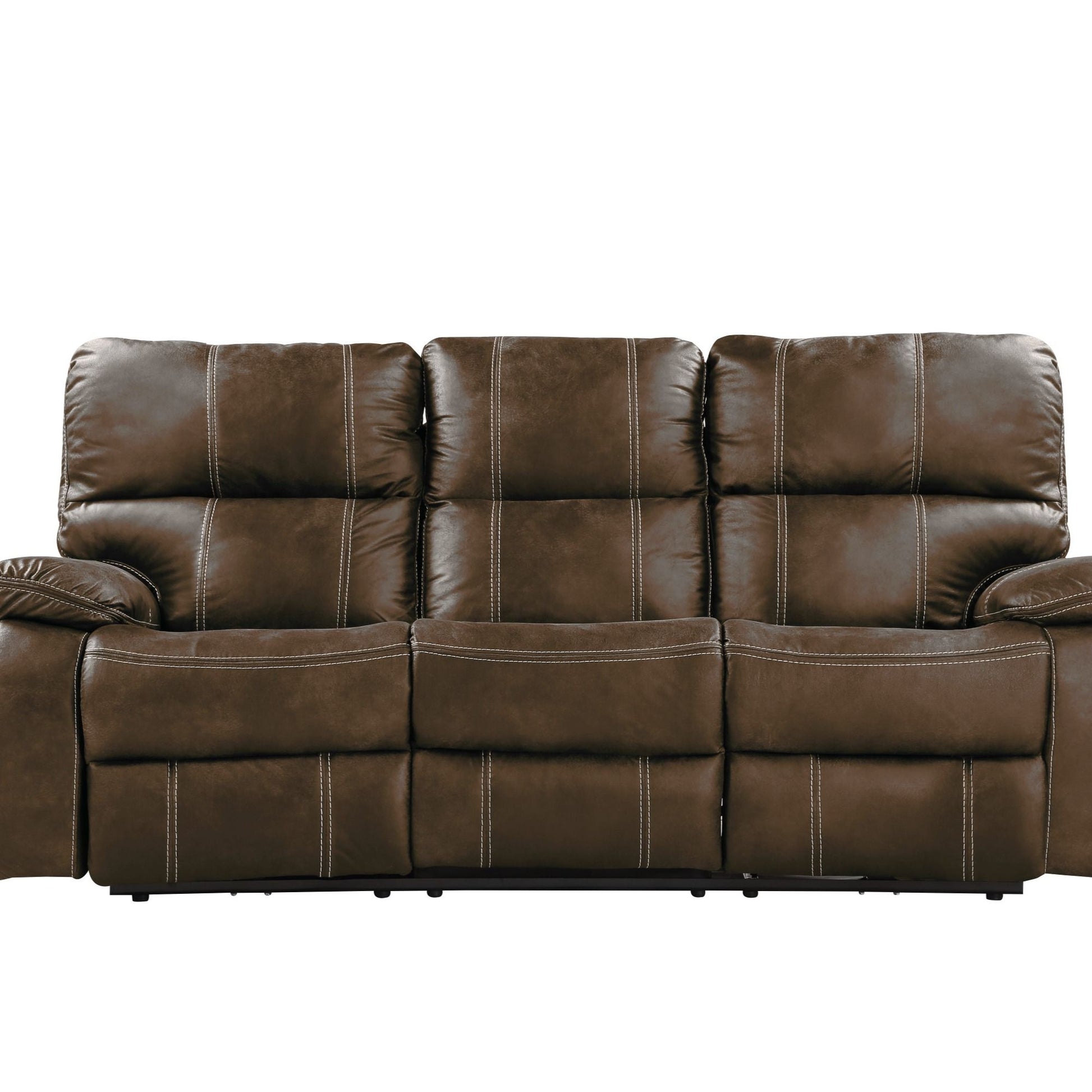 Reclining Sofa With USB Charging, Pocket Coil Seating, And Hidden Storage - Brown Emerald Home