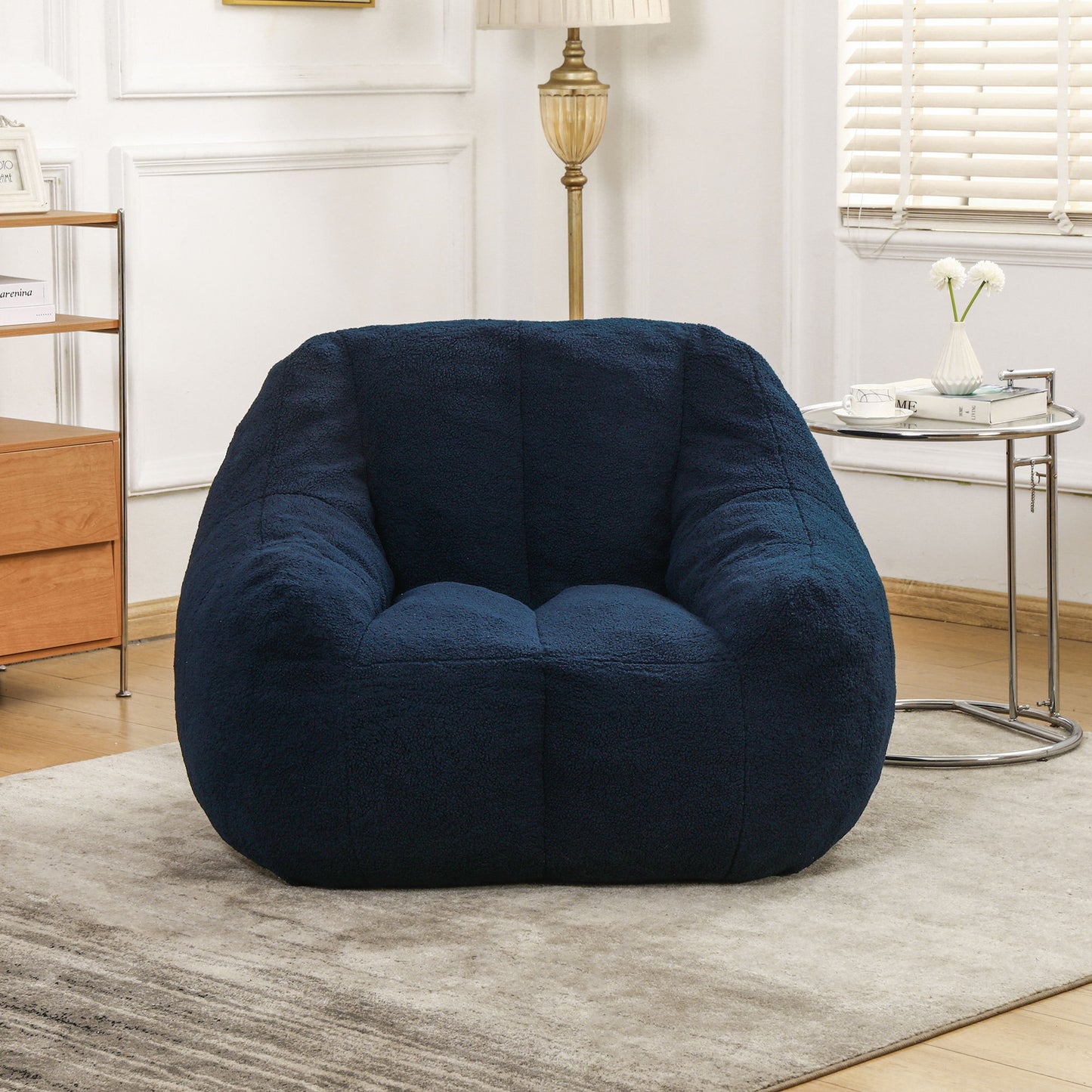 Comfy Bean Bag Chair With Memory Foam Filler, Tufted Soft Home Essentials