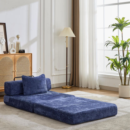 Convertible Floor Sofa Bed With Fixed Shape Frame For Living Room Home Essentials