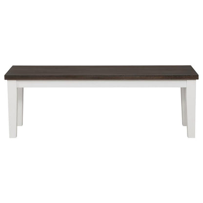 Kingman - Wood Dining Bench - Distressed White