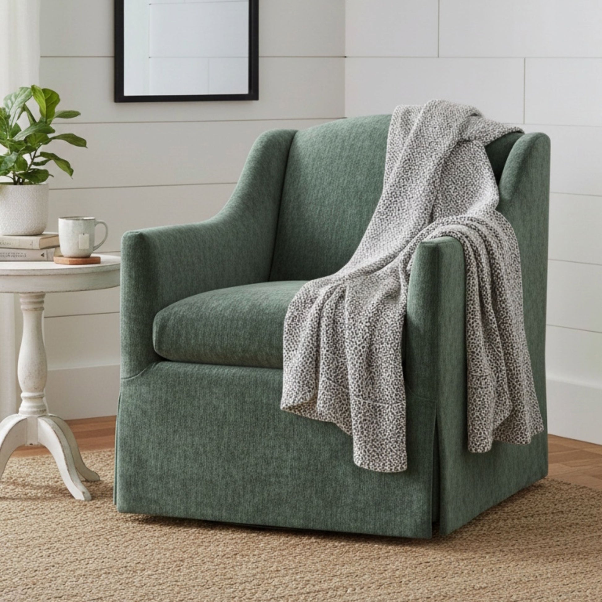Luisa - Skirted Swivel Accent Chair Ridgecrest Home