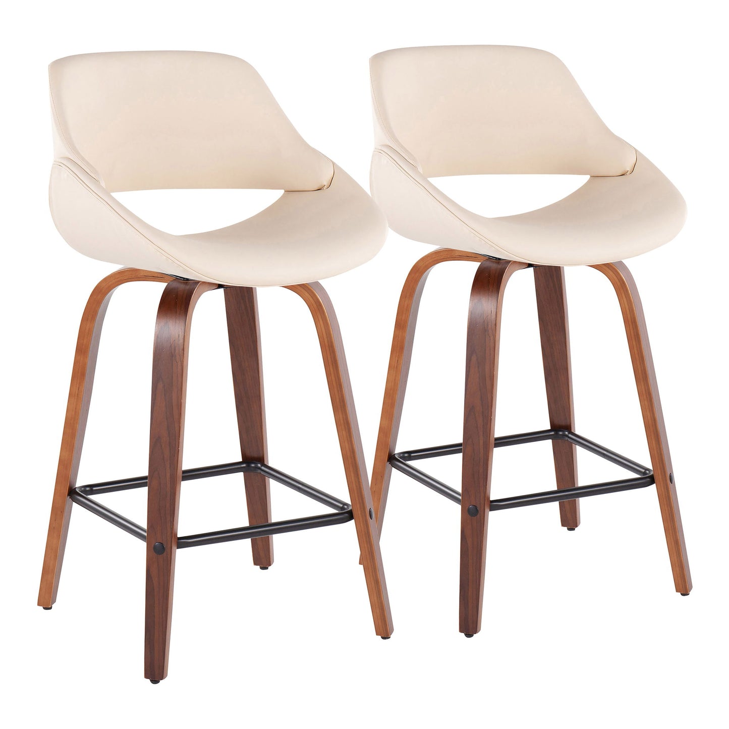 Fabrico - Mid-Century Modern, Counter Stool (Set of 2) Lumi Source