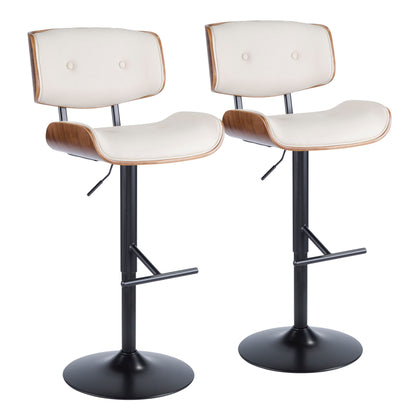 Lombardi - Mid Century Modern Adjustable Barstool Lumi Source
