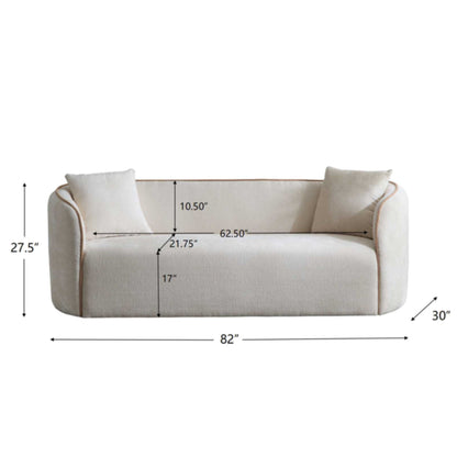 Coral - Curved Sofa, 3 Seater Noble House