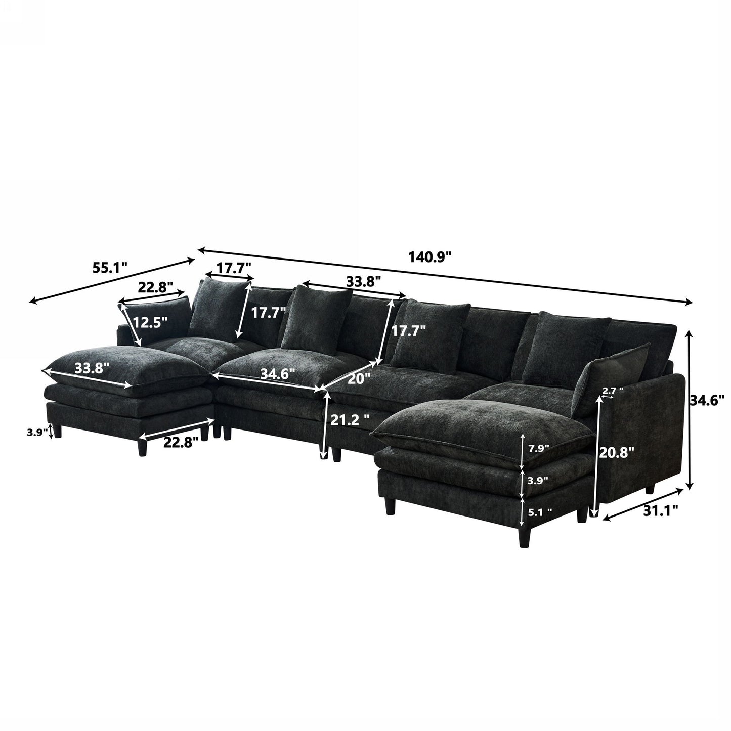 Sofa With Modular Design Home Essentials