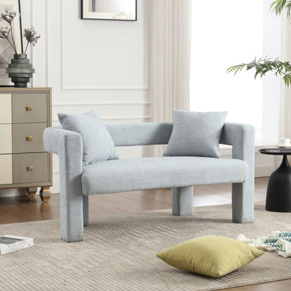 Modern Chenille Loveseat Sofa, Comfy Upholstered 2 Seater Home Essentials