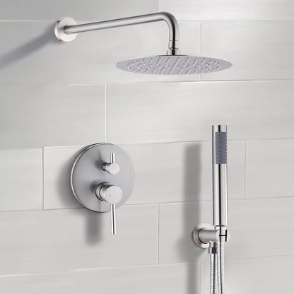 Elegant 10" Round Rain Shower Head And Handheld Set With Adjustable Tilt And Dual Modes Daily Nest
