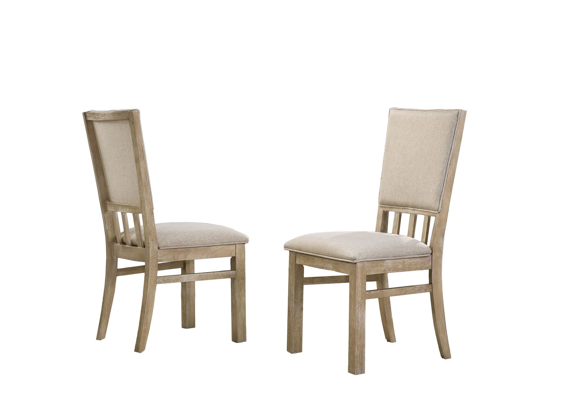 Brutus - Wide Contemporary Fabric Dining Chair (Set of 2) - Reclaimed Wheat Lilola Home