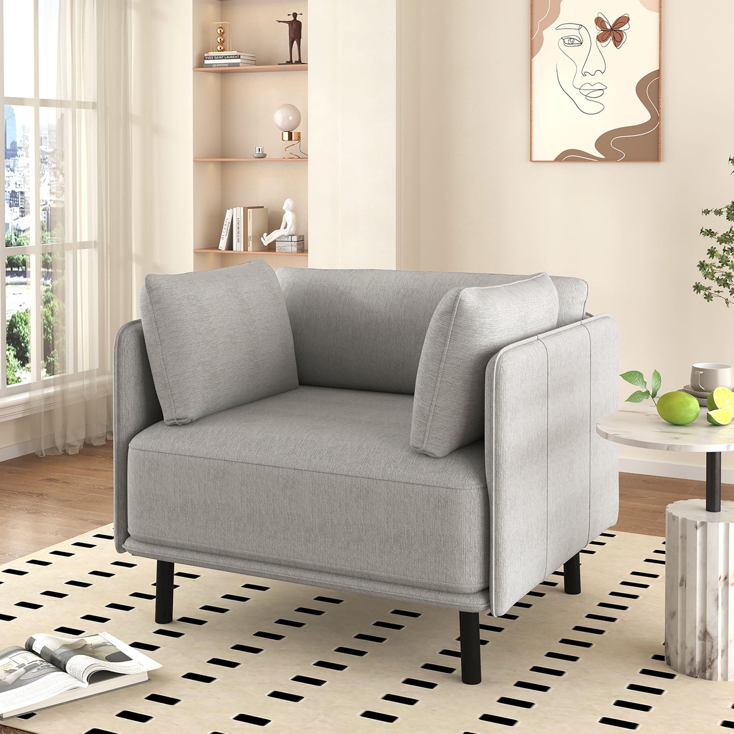Vintage Modern Aesthetic Appeal Lounge Chair Noble House